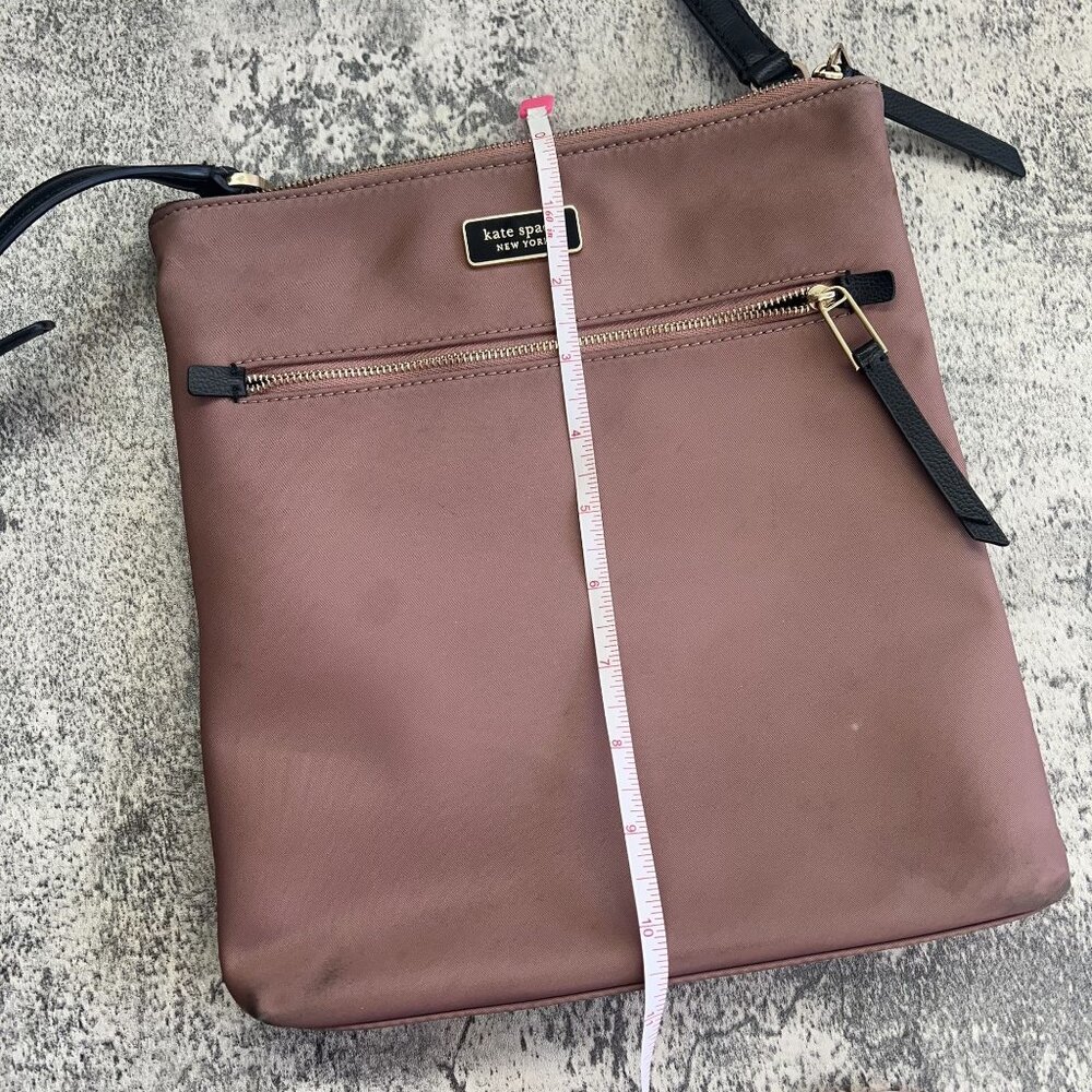 Kate Spade New York Dawn  Flat Nylon and Leather Pink and Black Crossbody Bag - Picture 9 of 15